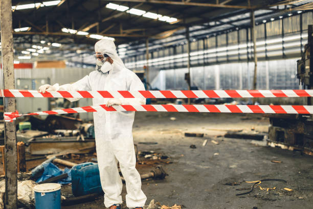 Professional Sewage Cleanup technician working in Navarre, FL